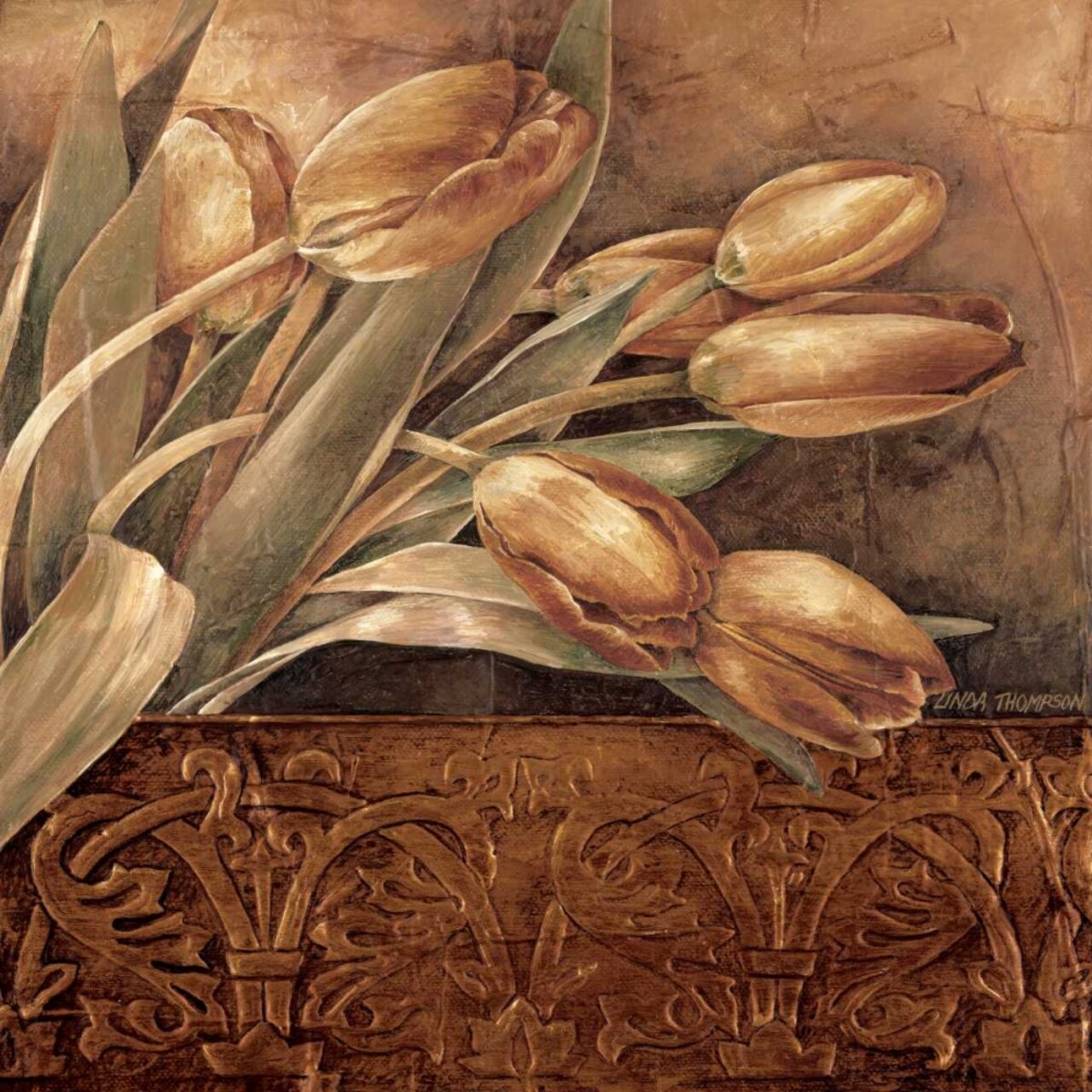 Copper Tulips II Poster Print by Linda Thompson - Item # VARPDX12229